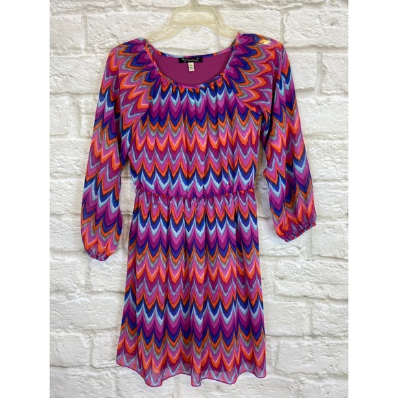 XTRAORDINARY brand Size 12 Dress Lined Dress with Sheer Overlay Pretty - Picture 2 of 10